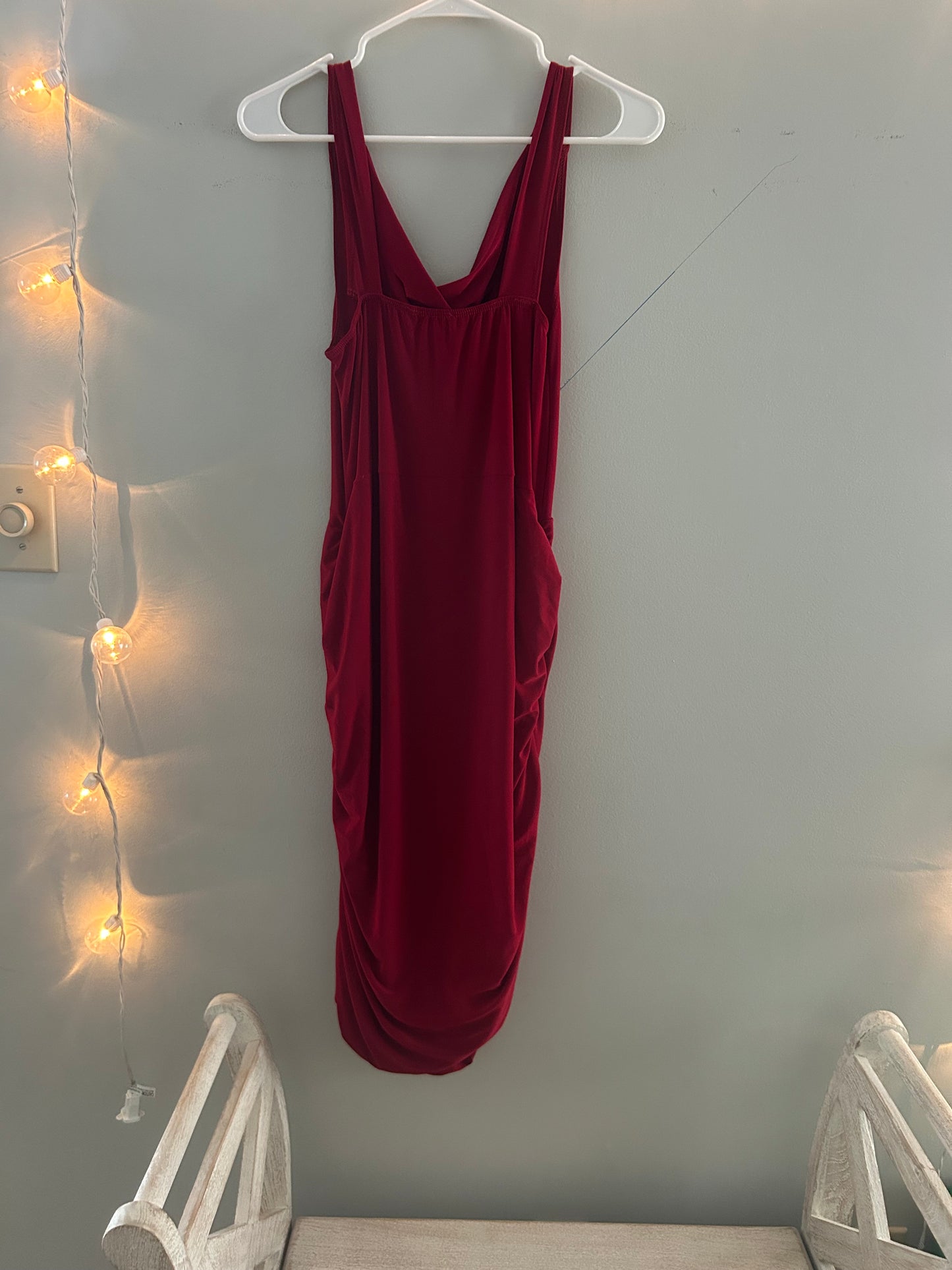 Sleeveless red dress